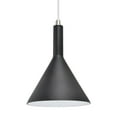 thumbnail image 4 of Aspen Creative 61054 Adjustable One-Light Hanging Mini Pendant Ceiling Light, Transitional Design in Satin Nickel Finish, Black Opal Glass Shade, 7 3/4" Wide, 4 of 5