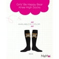 thumbnail image 2 of MeMoi  Be Happy Bear Knee High Socks - Girls - Female, 12, Black, 2 of 7