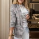 thumbnail image 2 of Gibobby Blazer mujer casual Traje de Trabajo Informal de Manga Larga para Oficina Blazer De Color Liso Negocio Ajustado(Negro,G), 2 of 5