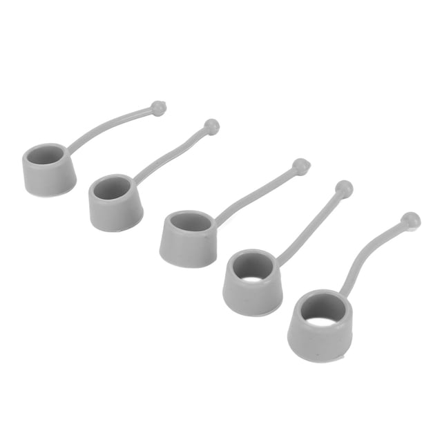 5PCS Fortalecedor de agarre Cubiertas para dedos 20LB Fuerza de mano Entrenador Punta Camilla Puntas de silicona Gris