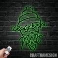 thumbnail image 4 of Craftnamesign Custom Ice Cream Shop Metal Wall Art LED Light, Ice Cream Shop Decor, Ice Cream Sign, 4 of 5