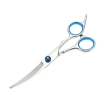 1 Pc Dog Grooming Scissors for Pets Shop 5.5 Inches Silver Tone Blue Stainless Steel