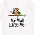 thumbnail image 3 of Inktastic My Mimi Loves Me Girls Owl Toddler Sweatshirt, 3 of 4
