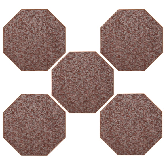 Furnish My Place Modern Indoor/Outdoor Commercial Rust Rug, Modern Area Rug, Baby Nursery Mat, Pet-Friendly Carpet for Living Room, Playroom, Made in USA, 3' Octagon - Set of 5