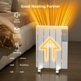 thumbnail image 3 of BREEZEHEAT 800W Panel Heater - Electric Wall/Freestanding Aluminium Radiator/LED Display, Adjustable Thermostat, Timer & Safety Protection for Indoor Use in Living Room/Bedroom, 3 of 8