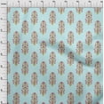 thumbnail image 3 of oneOone Viscose Jersey Fabric Leaves & Floral Block Decor Fabric Printed BTY 60 Inch Wide, 3 of 4