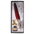 thumbnail image 1 of Pluma pluma escritura cómoda y fluida elegancia Vintage mano de obra exquisita pluma para regalos caligrafía carmesí, 1 of 5
