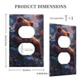 thumbnail image 5 of Zufioo Lazy Stone Bear Print Switch Wall Plate, Dustproof and Heat-resistant Decorative Wall Switch Cover, Suitable for Residential and Commercial Areas-Mid-size, 5 of 8