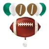 Football Party Decor Latex & Foil Starter Balloon Pack, 7pc, Brown Green White