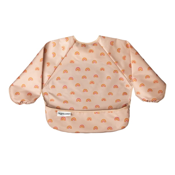 Babero impermeable de manga completa para bebé Tiny Twinkle Boho Rainbow