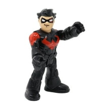 Replacement Part for Collectible Fisher-Price Imaginext Inspired by DC Superfriends Hero Villain Playset GNY62 - Replacement Poseable Nightwing Figure Dressed in Black and Red