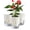 White, variant on Guman Network Technology 4.92 in x 5.51 in x 6.69 in Cylindrical Purple, White Resin Moroccan, Vintage Plant Pot with Tear-Resistant 3 Count