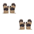 thumbnail image 2 of Bewildely Guantes para hornear Guantes para microondas Guantes aislantes Guantes aislantes de silicona de algodón, 2 of 6