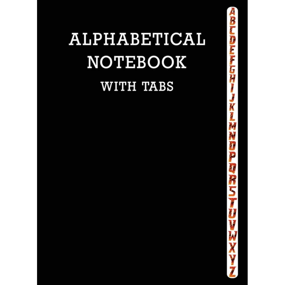 Alphabetical Notebook with Tabs Large LinedJournal Organizer with AZ