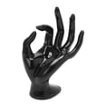 thumbnail image 2 of Hand Form Ring Holder Jewelry Display Organization Rack Bracelet Ring Watch Stand Support Aesthetic Decor Y2k Room Decor (Black) 6.69x3.15", 2 of 4