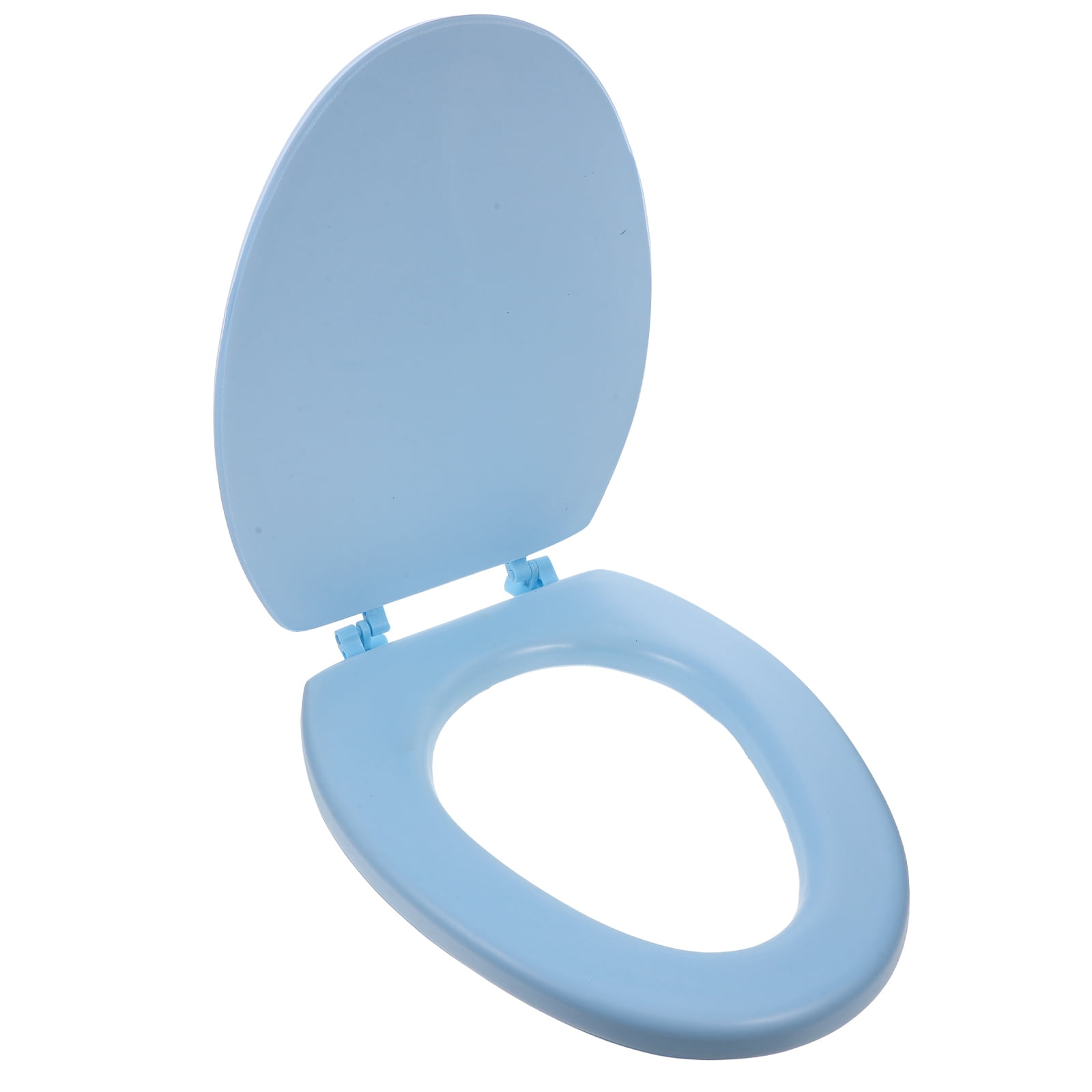 FUTUREORYY 1Set Blue Soft Foam Padded Toilet Seat Lid for Bathroom Comfort Elongated Shape