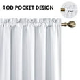 thumbnail image 3 of DWCN White Room Darkening Curtains for Bedroom, 60 x 84 inches Long - Energy Saving Privacy Window Drapes , Set of 2 Rod Pocket Curtain Panels, 3 of 5