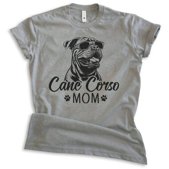 Cane Corso Mom, Unisex Women's Shirt, Cane Corso Owner, Funny Dog Mom Gift, Dark Heather Gray, Medium