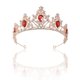 thumbnail image 2 of Tiaras de corona de princesa con gemas rojas para niñas, diadema de cristal, regalos de fiesta de boda, 2 of 5