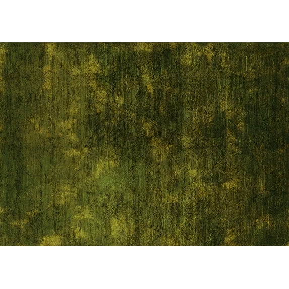 Ahgly Company Indoor Rectangle Oriental Green Industrial Area Rugs, 5' x 8'