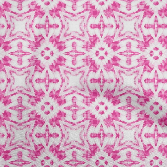 oneOone Viscose Jersey Fuschia Pink Fabric Asian Shibori Craft Projects Decor Fabric Printed By The Yard 60 Inch Wide