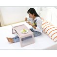 thumbnail image 1 of HLONKFoldable Bed Table Folding Breakfast Bed Desk Table Computer Laptop Holder for Home Bedroom(Pink), 1 of 8