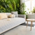 thumbnail image 7 of Plush Velvet Sofa Cover, 35x71 Inch Non-Slip Couch Cover for 2-3 Seater Sofas, Washable Furniture Protector for Pets Dogs, Thick Quilted Living Room Decor E, 7 of 7