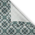 thumbnail image 4 of Ambesonne Checkered Grommet Curtain Single Panel, Modern Country Look, 50"x60", Aqua Pale Grey White, 4 of 5