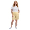 thumbnail image 6 of (3 pack) Turtle Bay New York Womens Lightweight Pull On Twill Shorts Elastic Waist, Plus Sizes, 6 of 11