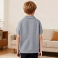 thumbnail image 7 of ITSAME T-Shirts for Boys, Breathable Comfort Short Sleeve Lapel Summer Casual Loose Tops Gray Size 4, 7 of 7