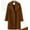 Brown, variant on Large womenâs double-breasted long woolen coat for autumn and winter tzw