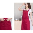 thumbnail image 3 of Kitchen Cooking Apron Front Pocket Adjustable Water Resistant for Men Women Chef BBQ Drawing Wine Red, 3 of 5