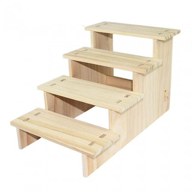 KLKCMS Wood Display Riser Collectibles Display Stand for Ornaments Crafts Apartment 4 Layer 20cm