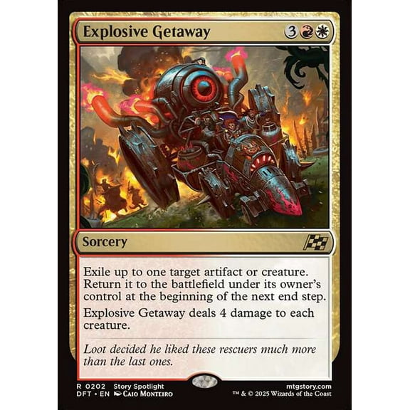 MtG Aetherdrift Rare Explosive Getaway #202