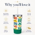 thumbnail image 2 of Biddlebee 20oz Insulated Stainless Steel Tumbler with Straw and Silicone Boot, Faith, 2 of 10