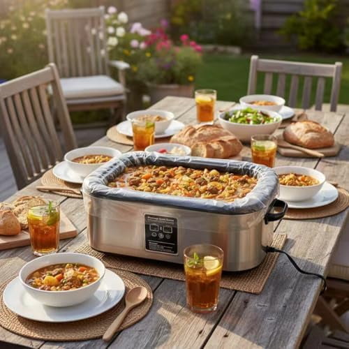 Electric Roaster Liners 34x18 Inch, 20 Pack Disposable Roaster Liners Fits 16-22 Qt Roasters, Heat-Resistant Roasting Oven Cooking Bags for Easy Cleanup