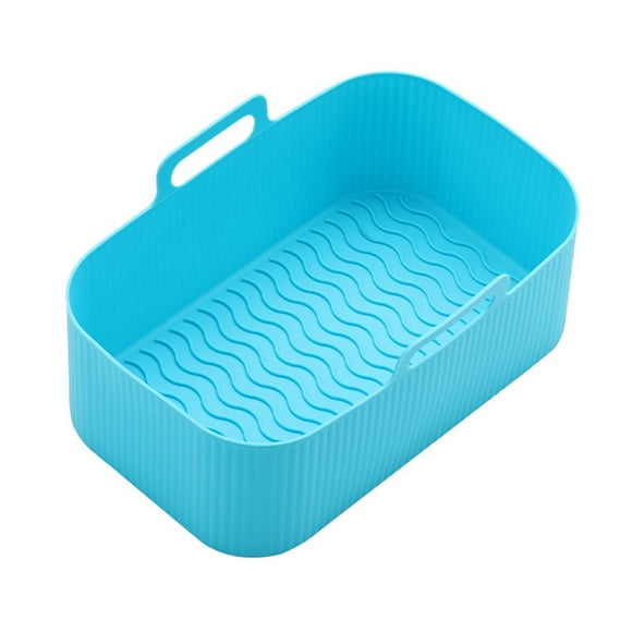Sartén de silicona para freidora de aire Olla de silicona rectangular para freidora de aire Bandeja de silicona para freidora de aire