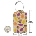 thumbnail image 4 of Disketp 1 Luggage Tag For Suitcase,Acorn Autumn Fall Leaf Leaves Leather Baggage Tag With Stainless Steel Loop Privacy Cover For Women Men Girls, 4 of 5