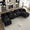 145" Black-Corduroy, variant on Howcool 145" U Shaped Cloud Couch Modular Sectional Couches for Living Room,Comfy Fluffy Corduroy Oversized Cloud Sectional Couch Large 6 Seat Sectionals Sofa Set Central Console USB Port,Green