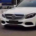 thumbnail image 6 of Front Bumper Grille Racing Grill Facelift Diamond Mesh For Mercedes-Benz C W205 Exclusive C220 C250 C300 C350 2014-2021, 6 of 7