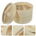 thumbnail image 2 of 1Set Bamboo Steamer Cookware Basket Dim Sum Dumpling Food Steamer with Lid, 2 of 8