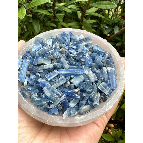 WHOLESALE Natural Blue Kyanite Semi Blue KyaniteTumbled Gemstone Chips ( 2 oz / 0.125 lb )