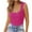 Hot Pink, variant on XFLWAM Womens Square Neck Tank Tops Basic Fitted Double Lined Summer Tops Cute Sleeveless Shirts