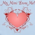 thumbnail image 2 of CafePress - My Mimi Loves Me Heart Infant Bodysuit - Baby Light Bodysuit, Size Newborn - 24 Months, 2 of 4