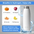 thumbnail image 3 of Hydrogen Water Bottle, Alkaline Water Bottle 15oz Creates High pH Premium Water Portable Insulated Stainless Steel Bottle Alpine Ore Filter Water Bottle for Sports, Outdoor, Office, 3 of 6