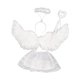 thumbnail image 4 of Disfraz de hada para niña, 4 piezas, alas de ángel, para actuación en el escenario, mascarada S, 4 of 9