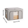 thumbnail image 3 of TerraHaven Thickened Fabric Storage Box, 24L Capacity Organizer with Double Window & Waterproof Design - Sturdy Leather Handles, Foldable & Easy to Clean - for Closet, Bedroom, Dorm & Office Storage, 3 of 7