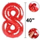 thumbnail image 3 of Globo digital Kelfuoya, 40 cm, rojo, número 18, para fiesta de cumpleaños, 3 of 8