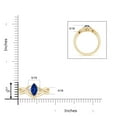 thumbnail image 5 of ANGARA Natural Marquise Sapphire and Diamond Infinity Bridal Set in 14K Yellow Gold for Women (Size-8x4mm) | September Birthstone, Anniversary, Jewelry Gift for Women | Natural Blue Sapphire Ring, 5 of 10
