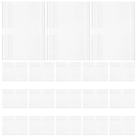 100 Pcs Price Holder Sign Display Stand Displays Holders Shelf Transparent